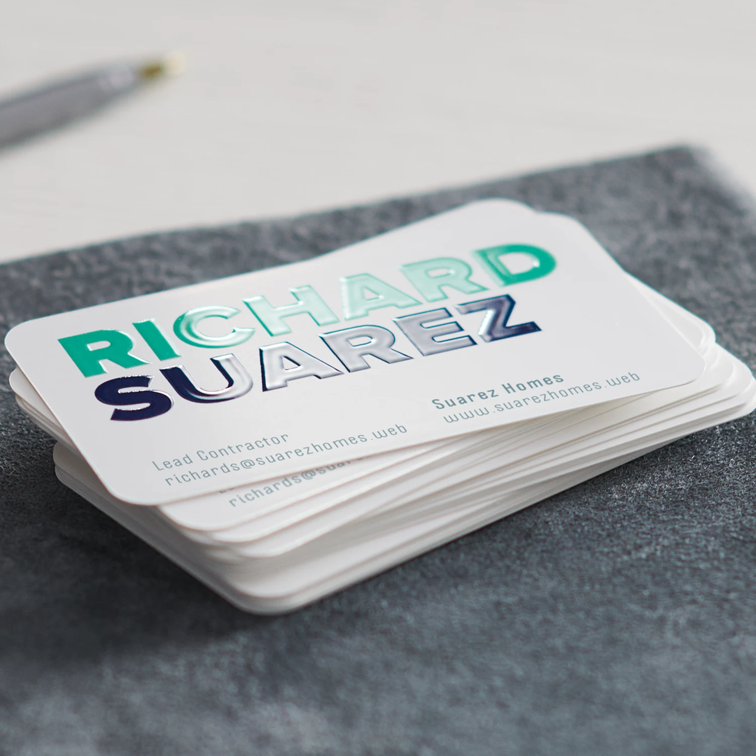 Embossed Gloss Business Cards